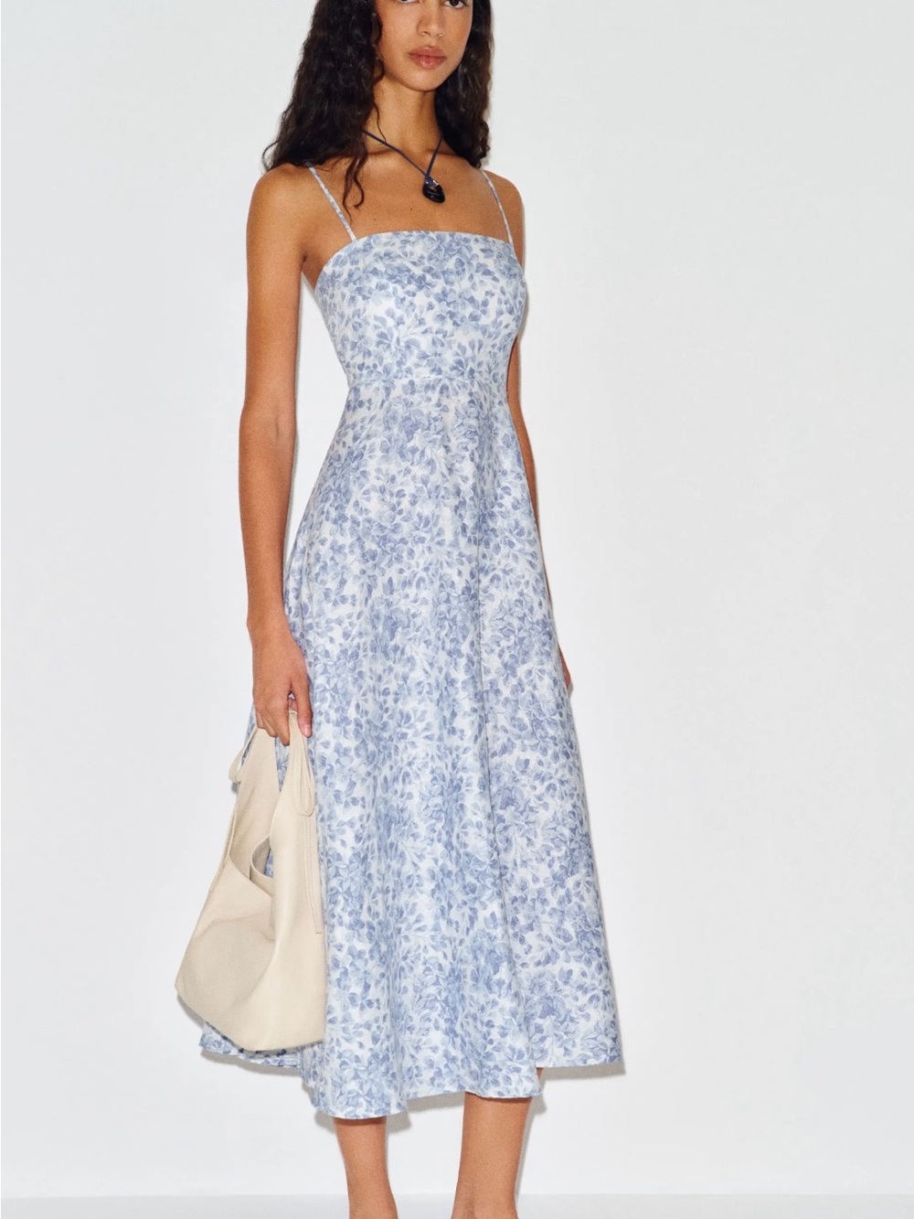 Reformation Blue Floral Midi Sundress - Size 2 - worn only once